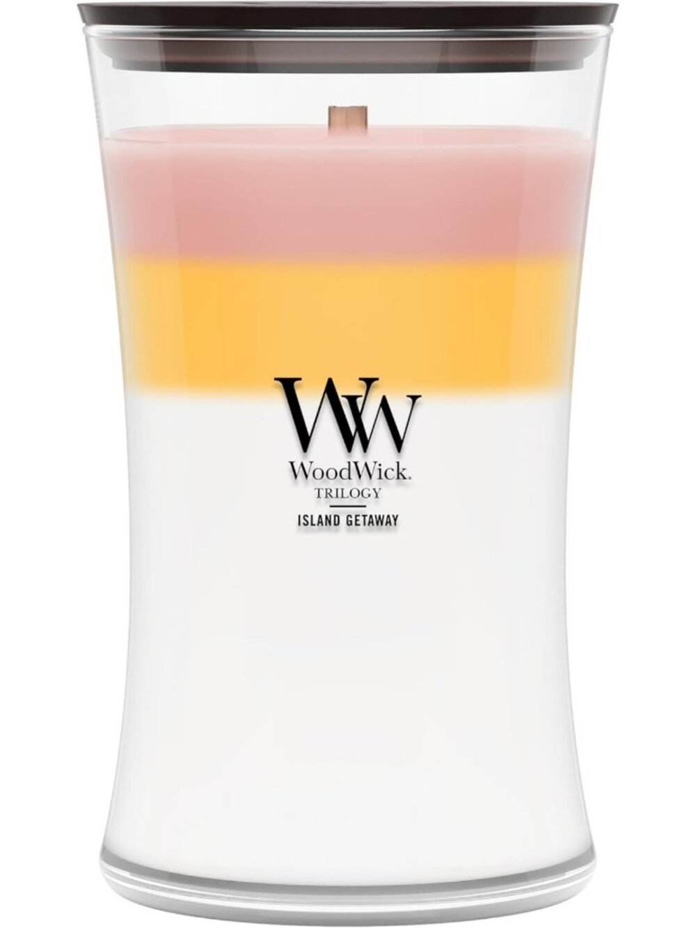 Large 21.5 oz Hourglass Trilogy Candle - Crackling Wick, Perfect Gift for All